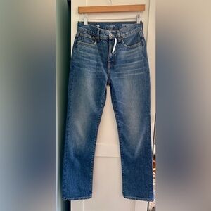 J. Crew Women’s Sz 25 Nipped In Rigid Straight Leg Jeans In Charlotte Wash NWT